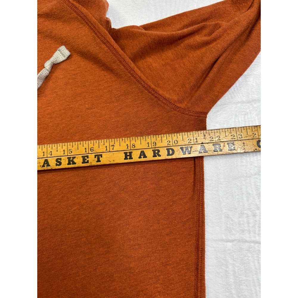 American Eagle Hoodie Mens Medium Rust Orange Seriously Soft Pullover Raglan - Picture 9 of 10
